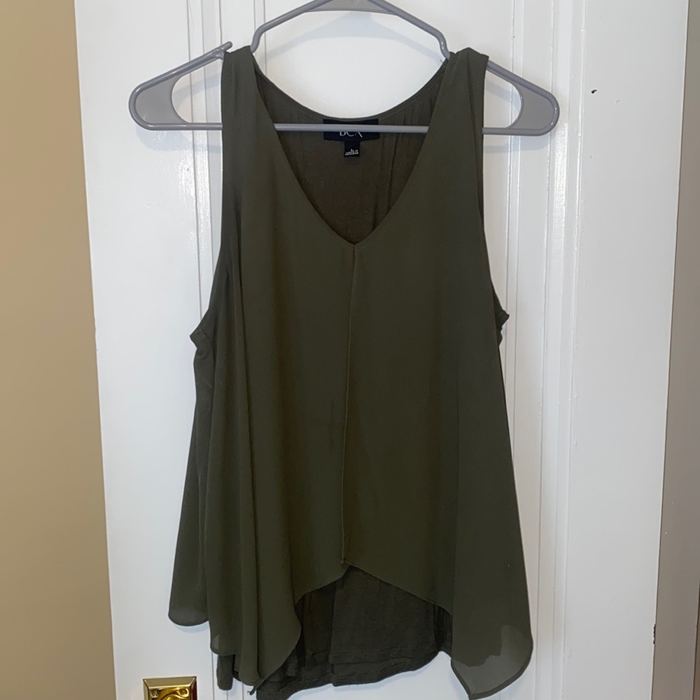BCX Sleeveless Blouse Aemt Green - Size L